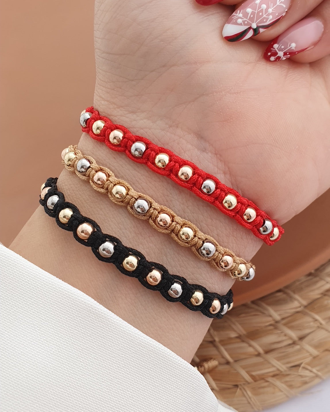 Manilla Tejida 3 Tonos 15 balines