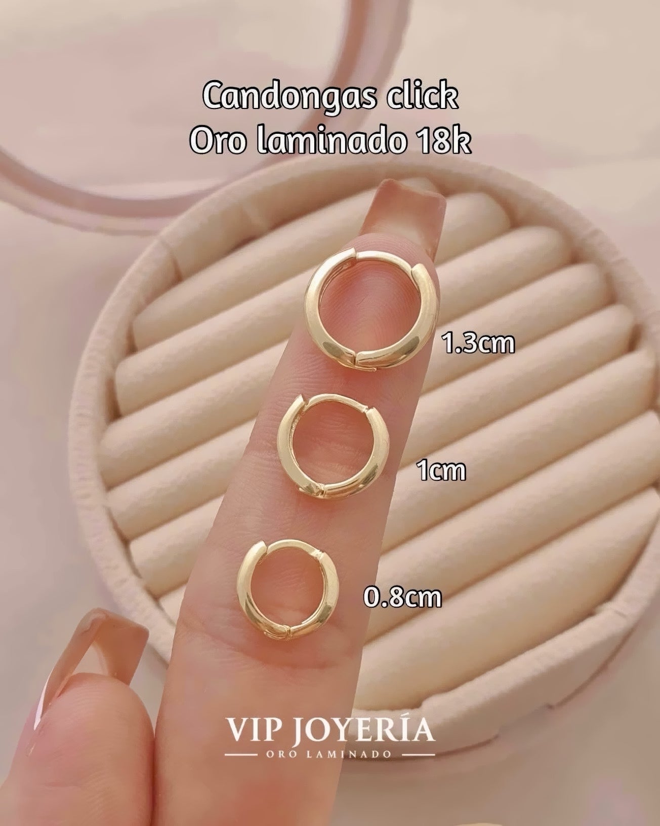 Candongas Click en 3 Tamaños
