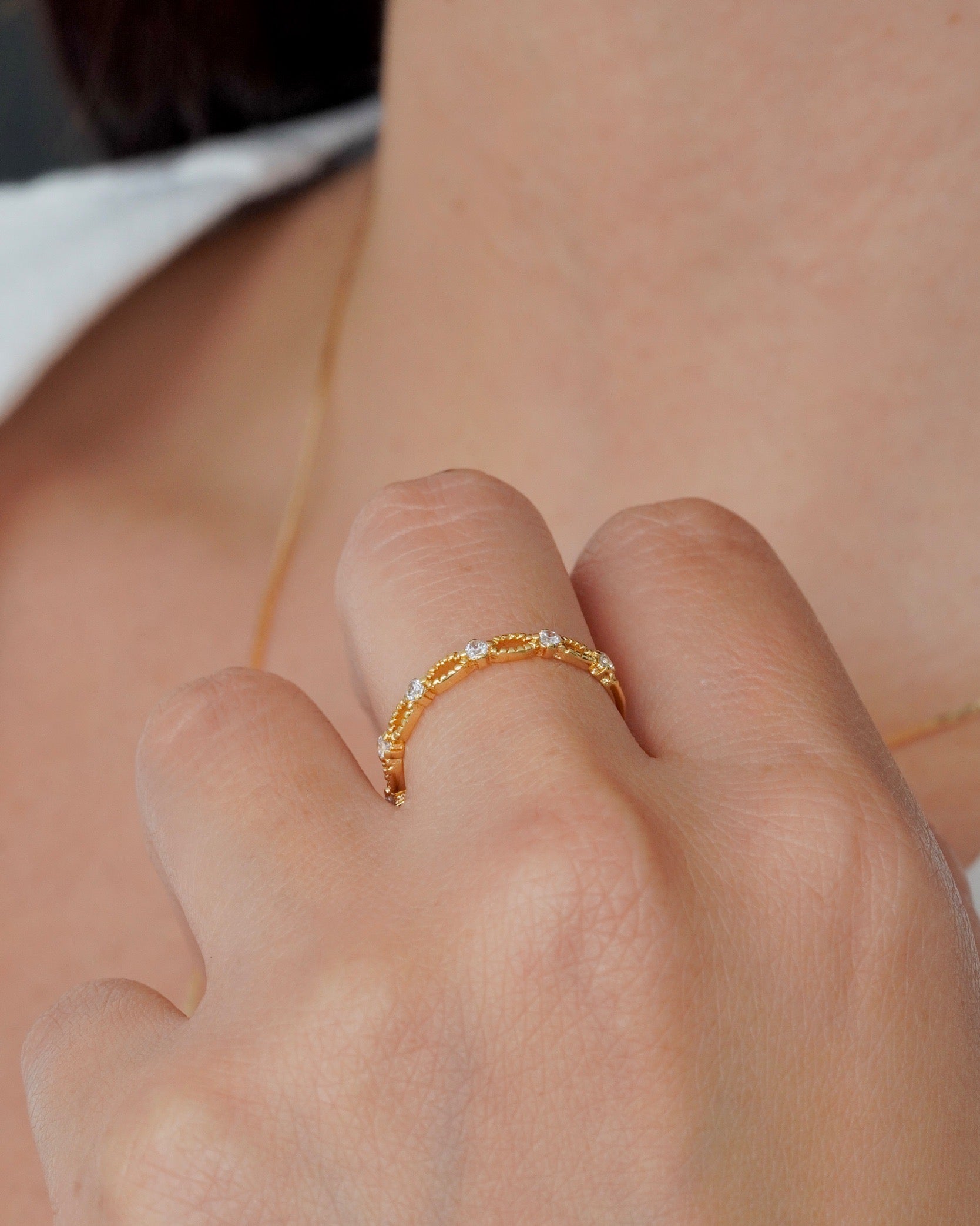 Anillo Óvalos x7 circon