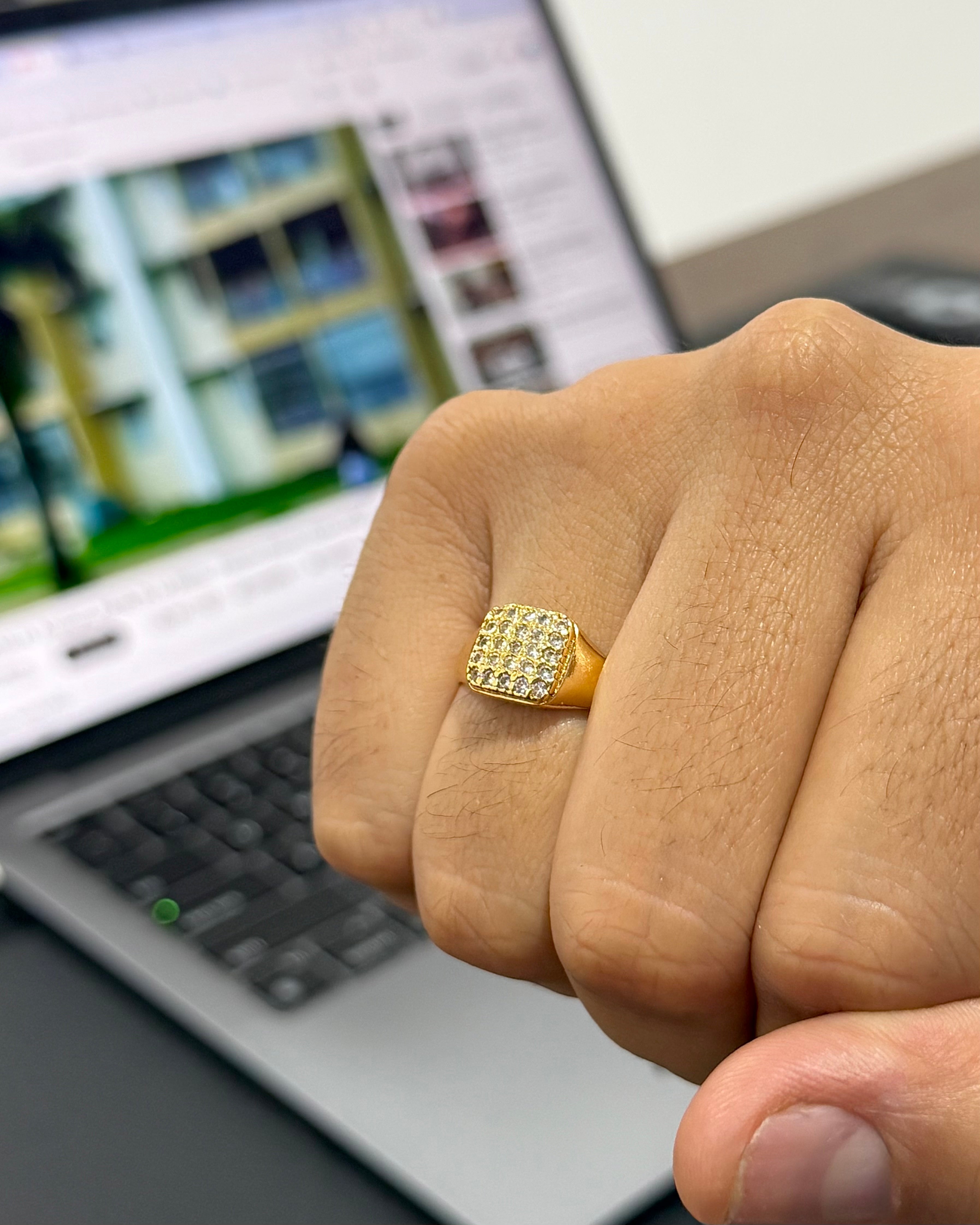 Anillo cuadrado circon