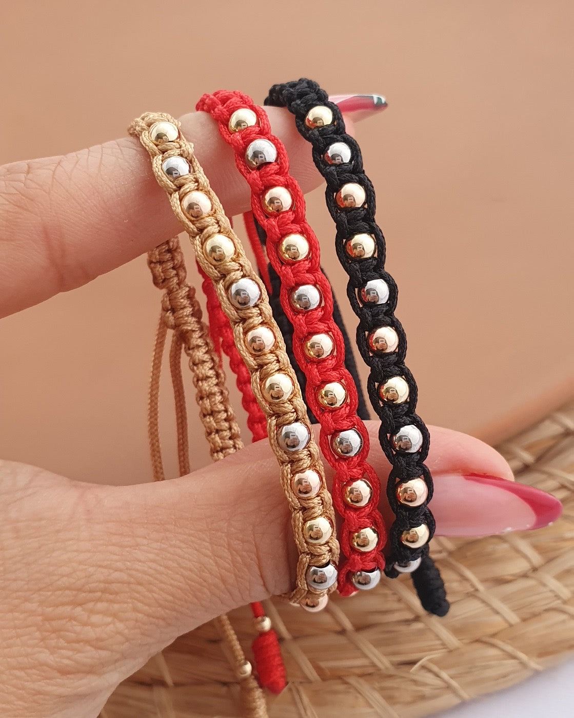 Manilla Tejida 3 Tonos 15 balines