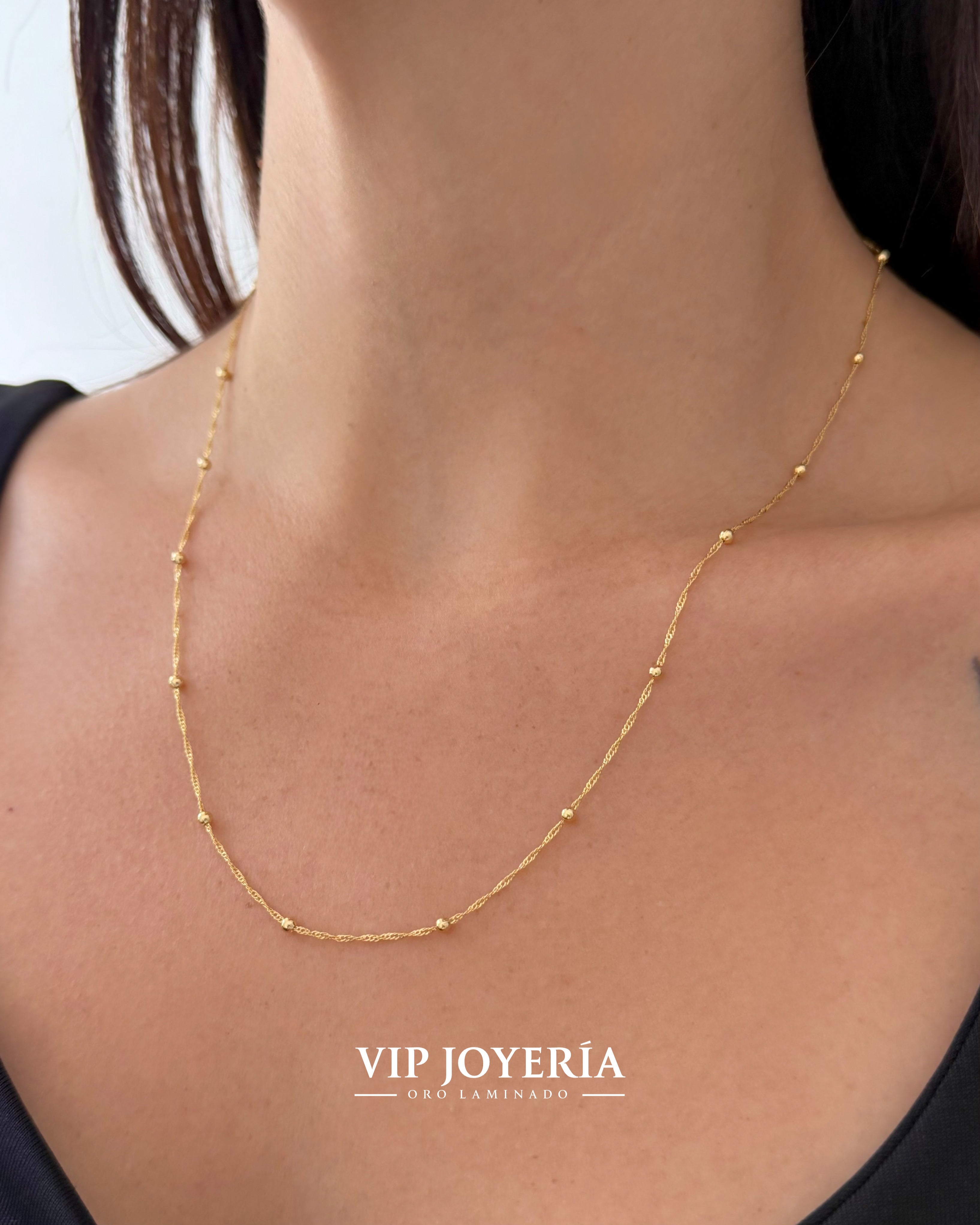 Cadena Singapur Con Bolitas 50cm