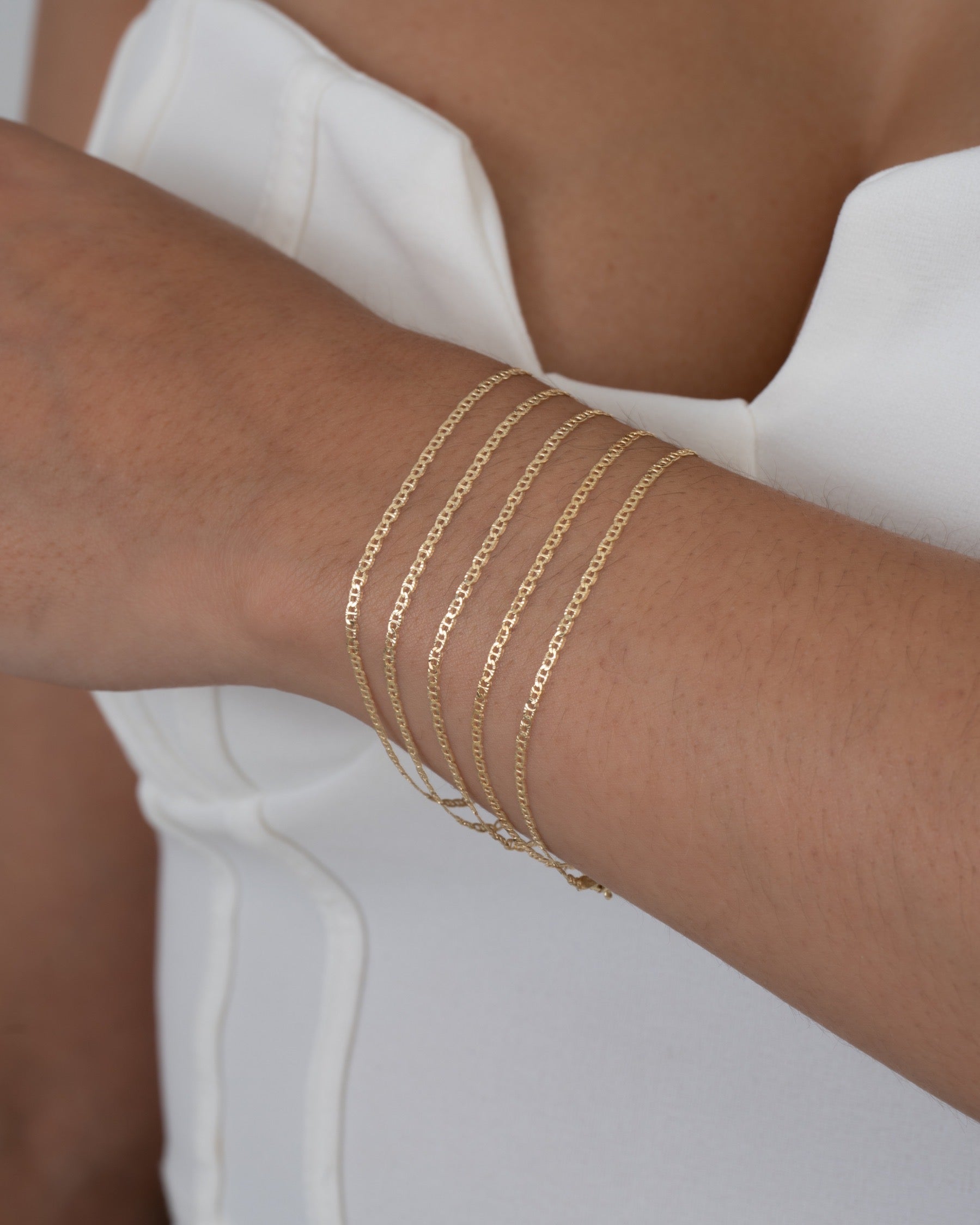Pulsera escalerita destellos 16,5cm