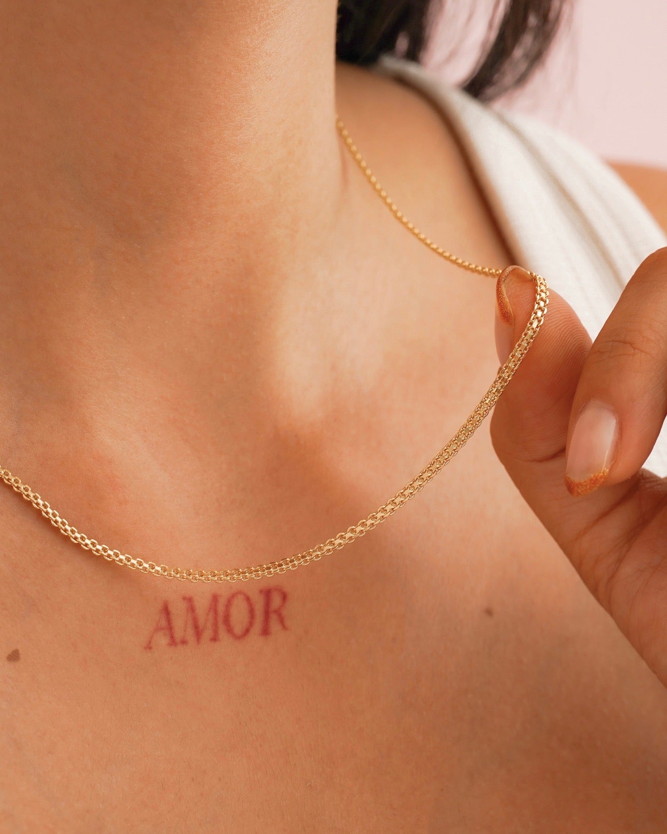 Cadena tejido chino 2mm 45cm