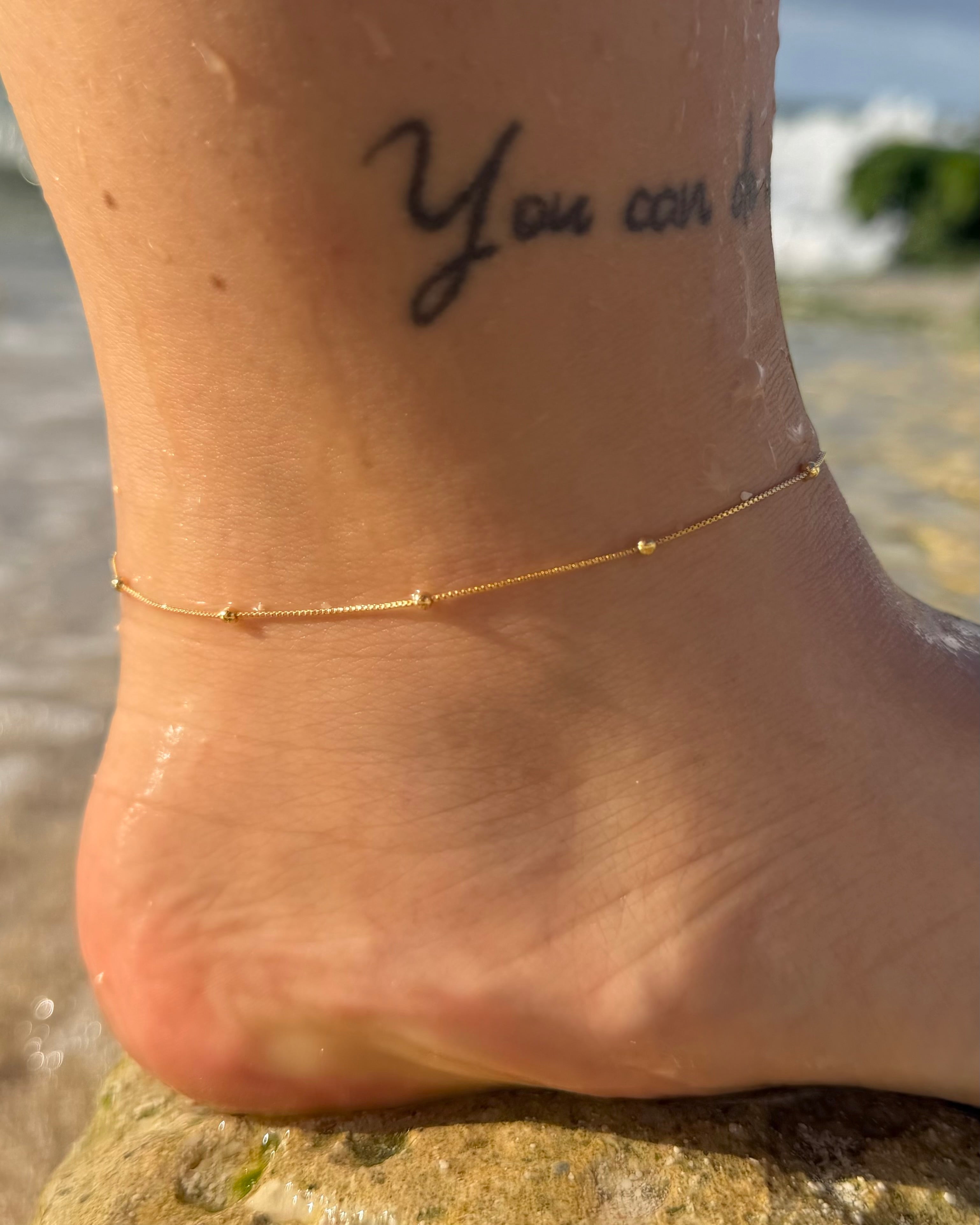 Tobillera veneciana bolitas