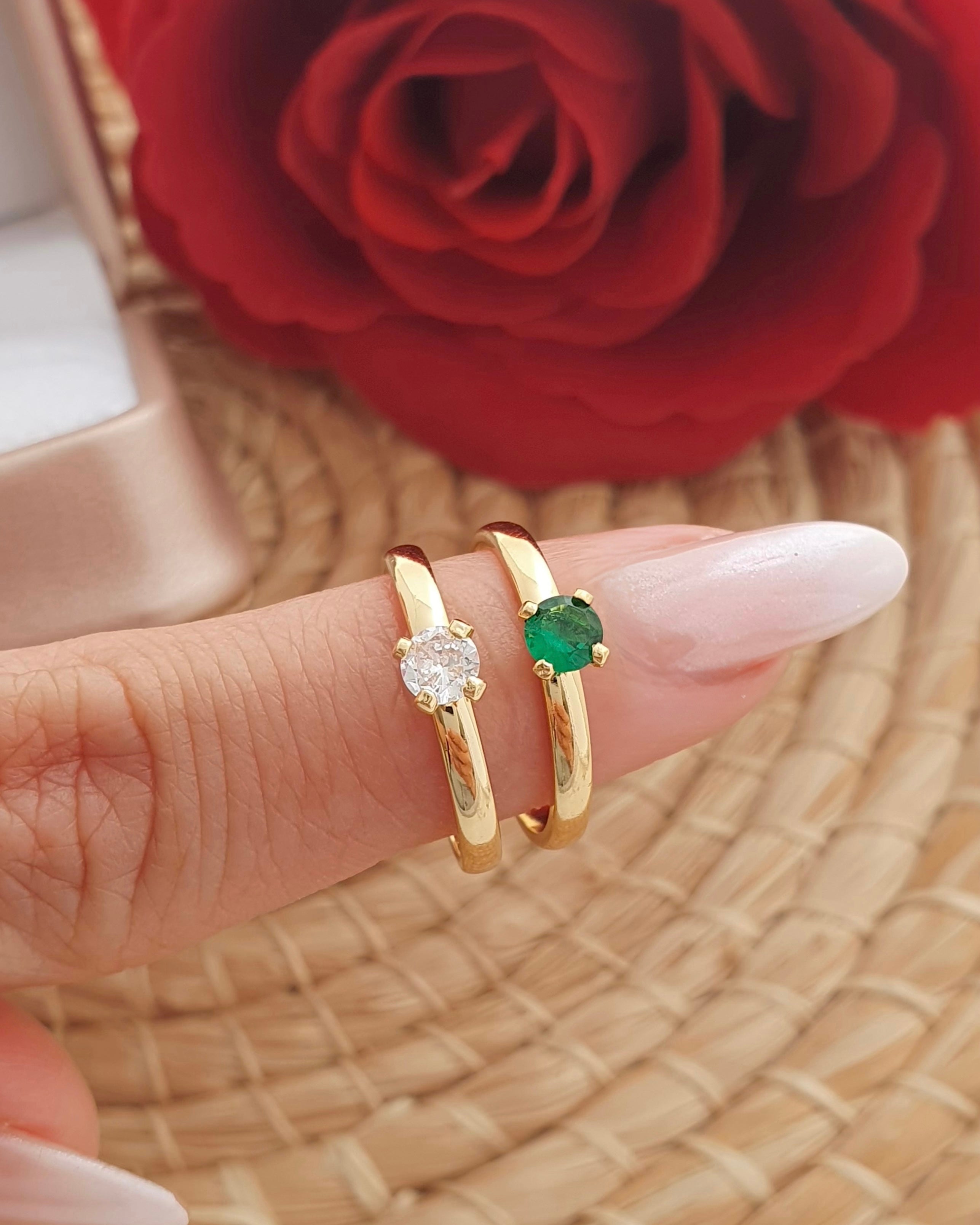 Anillo solitario EM