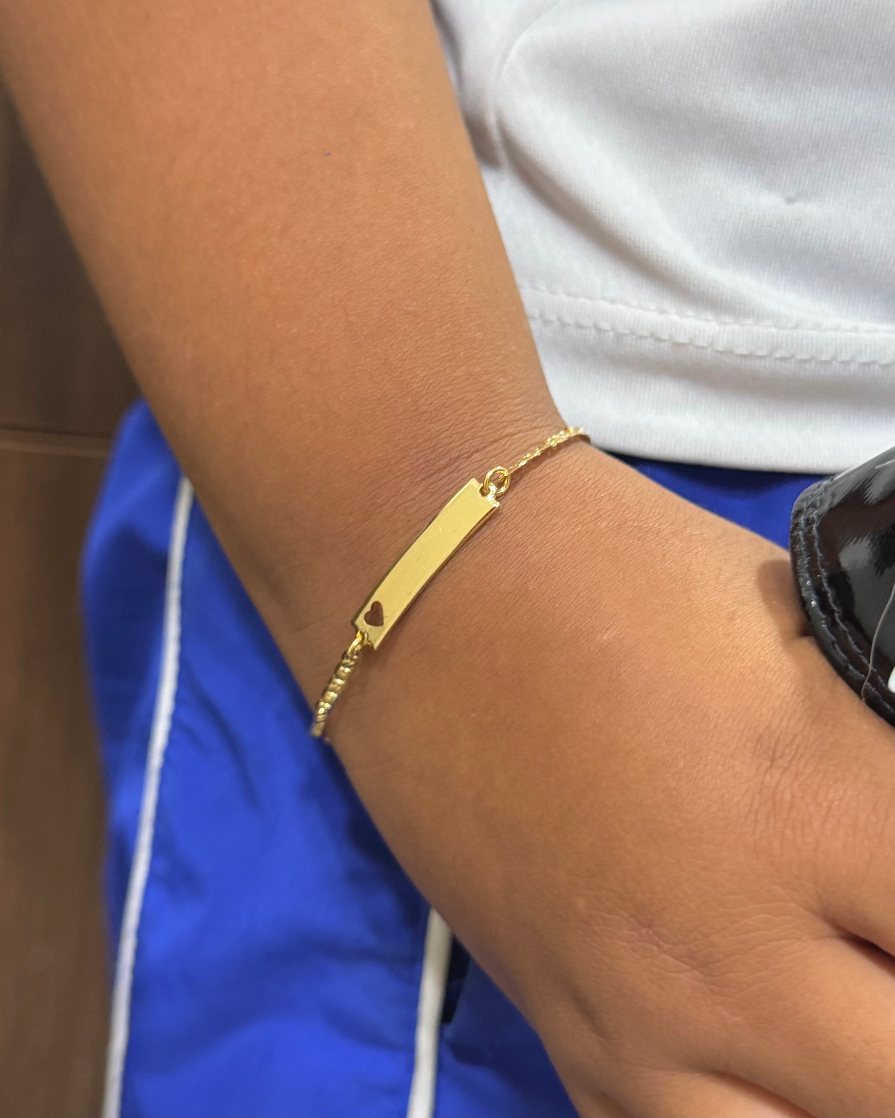 Pulsera Placa Escalera 14cms