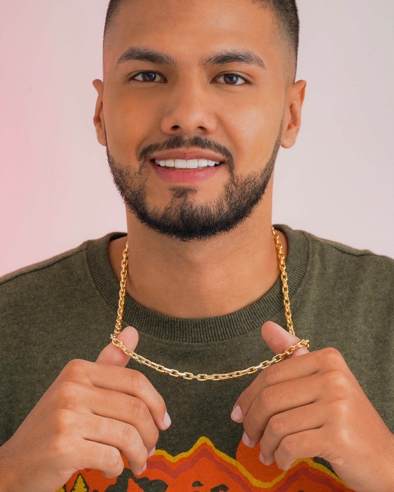 Cadena Aros Diamantado 65cms