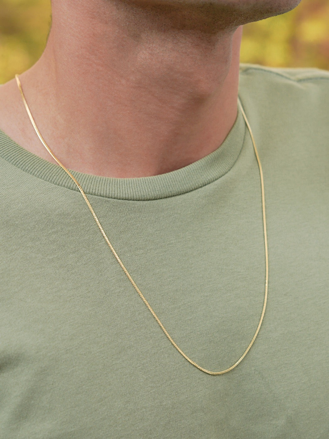 Cadena Serpiente plana delgada 1mm