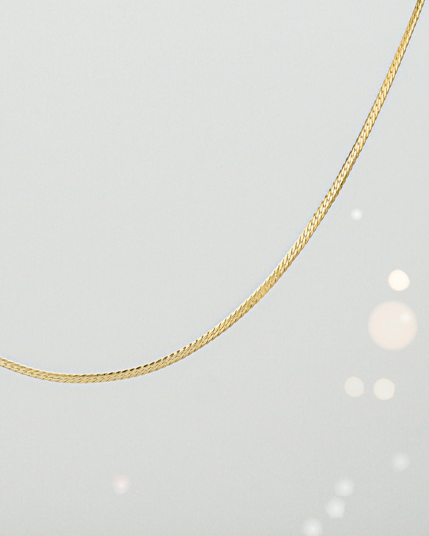 Cadena Serpiente plana delgada 1mm