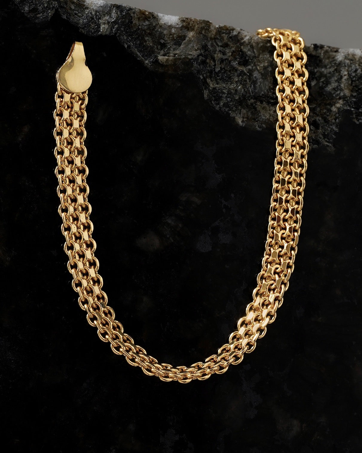 Cadena Tejido Chino Doble Carril