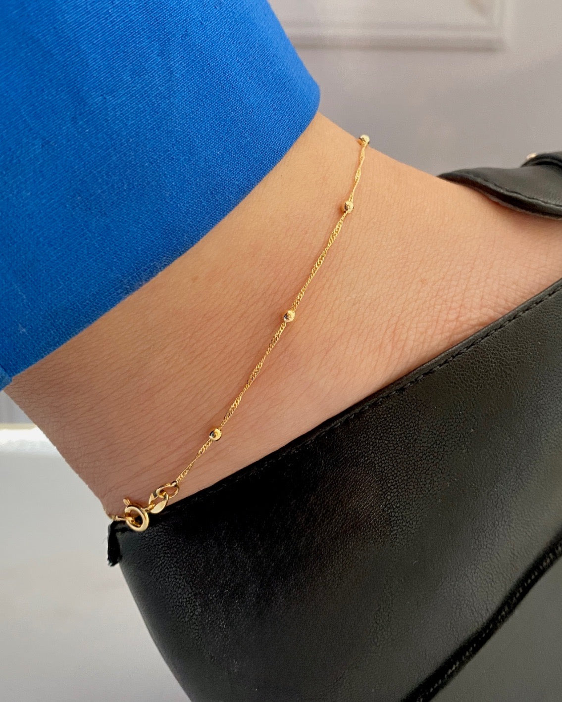 Tobillera Singapur con Bolitas