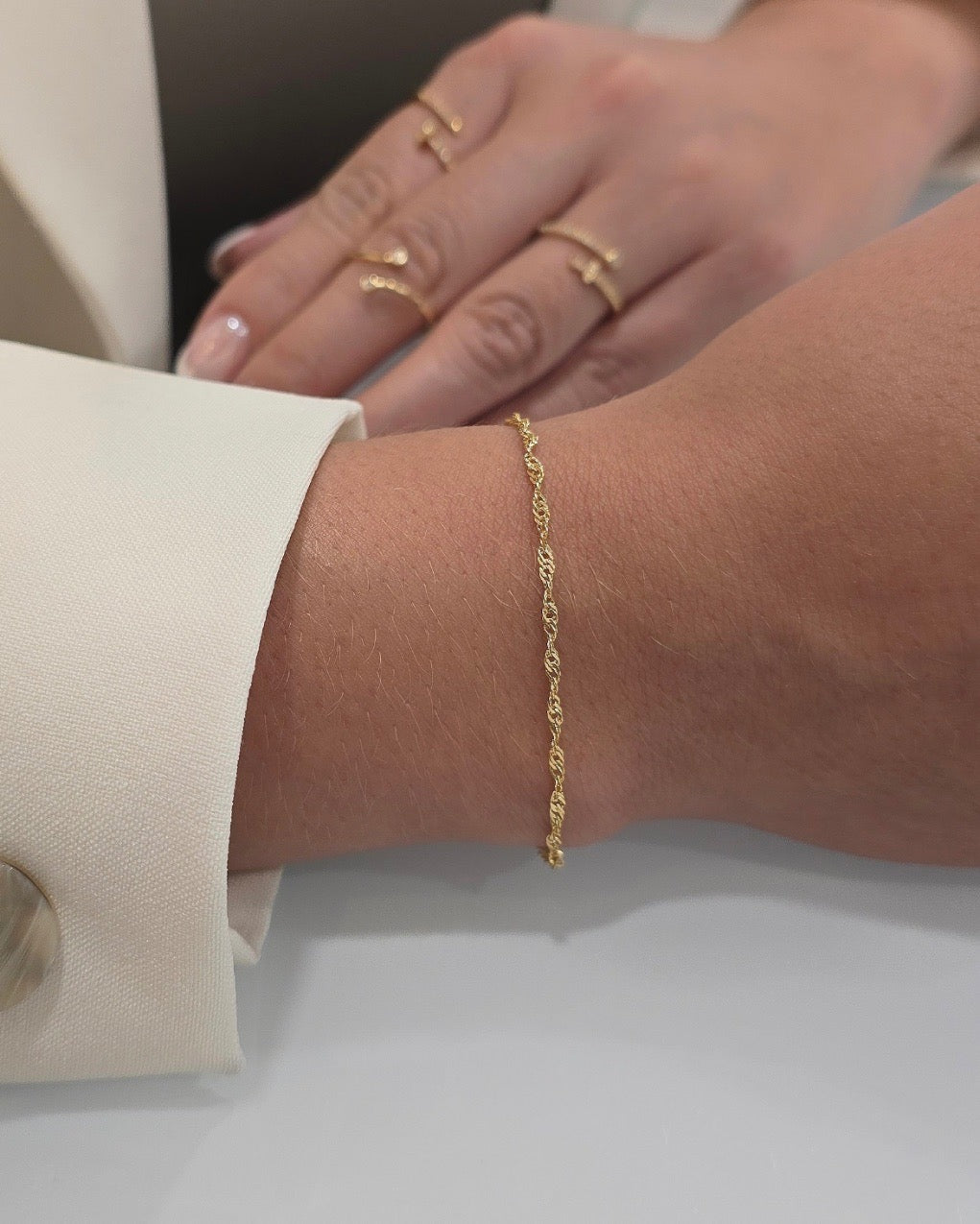 Pulsera Singapur 16cms + Ext.