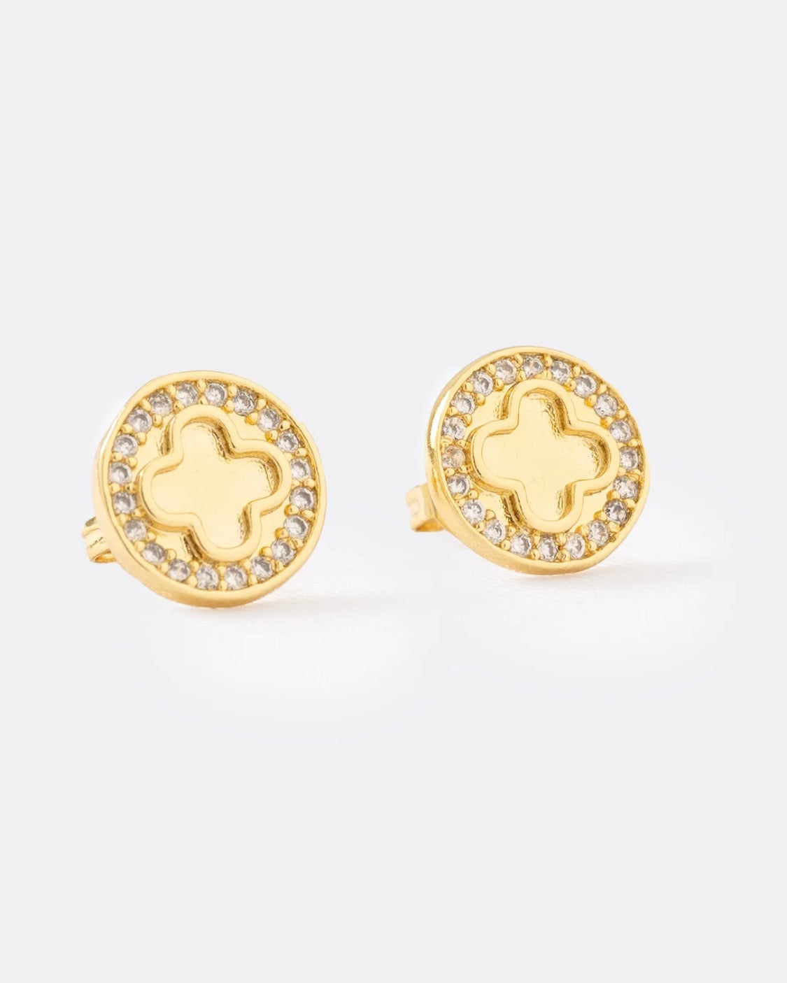 Topo Clover Redondo Circonias 1cms