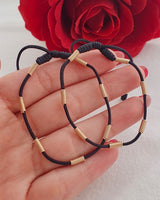 Pulsera 7 Nudos Alambre Dorada