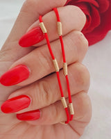 Pulsera 7 Nudos Alambre Dorada