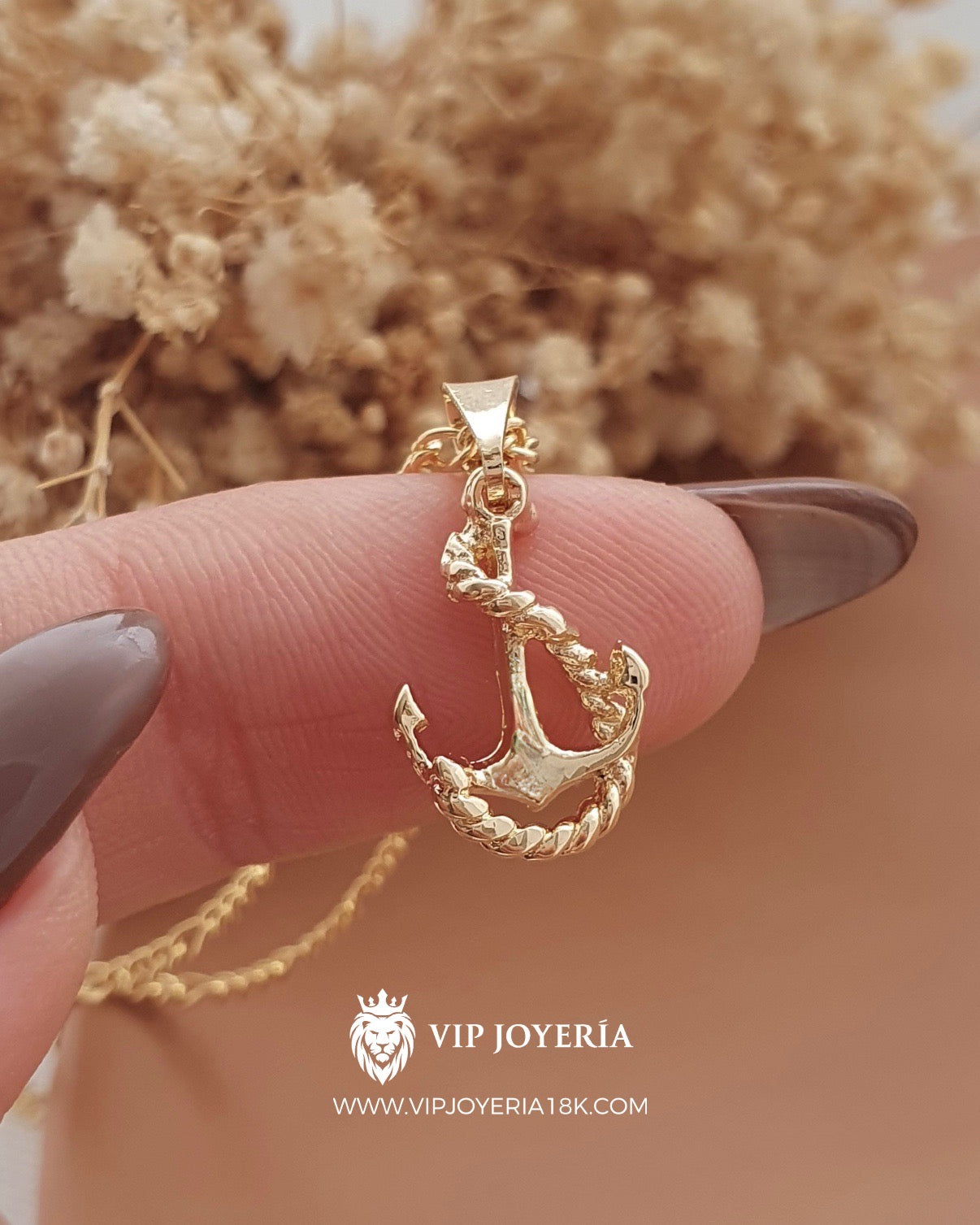 Dije ancla silueta grande