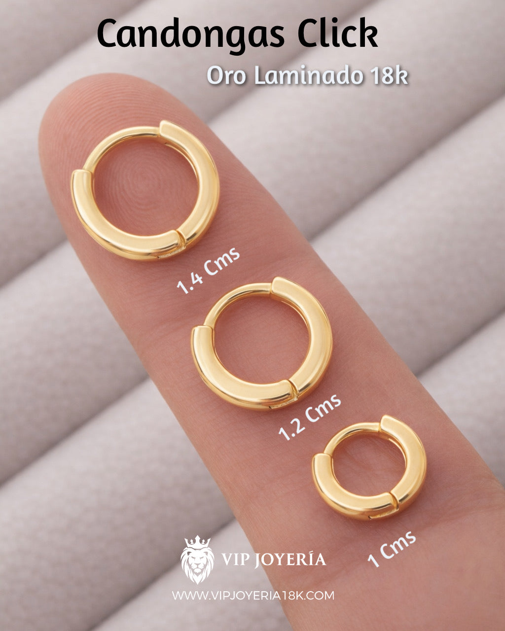 Candongas Click en 3 Tamaños ….