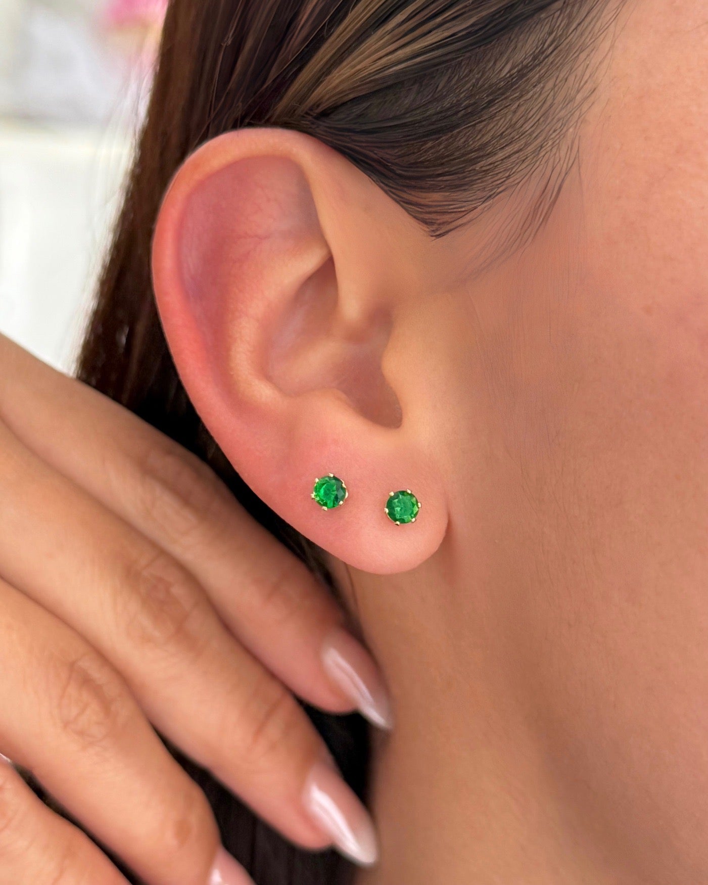 Topo Circon Redondo Verde