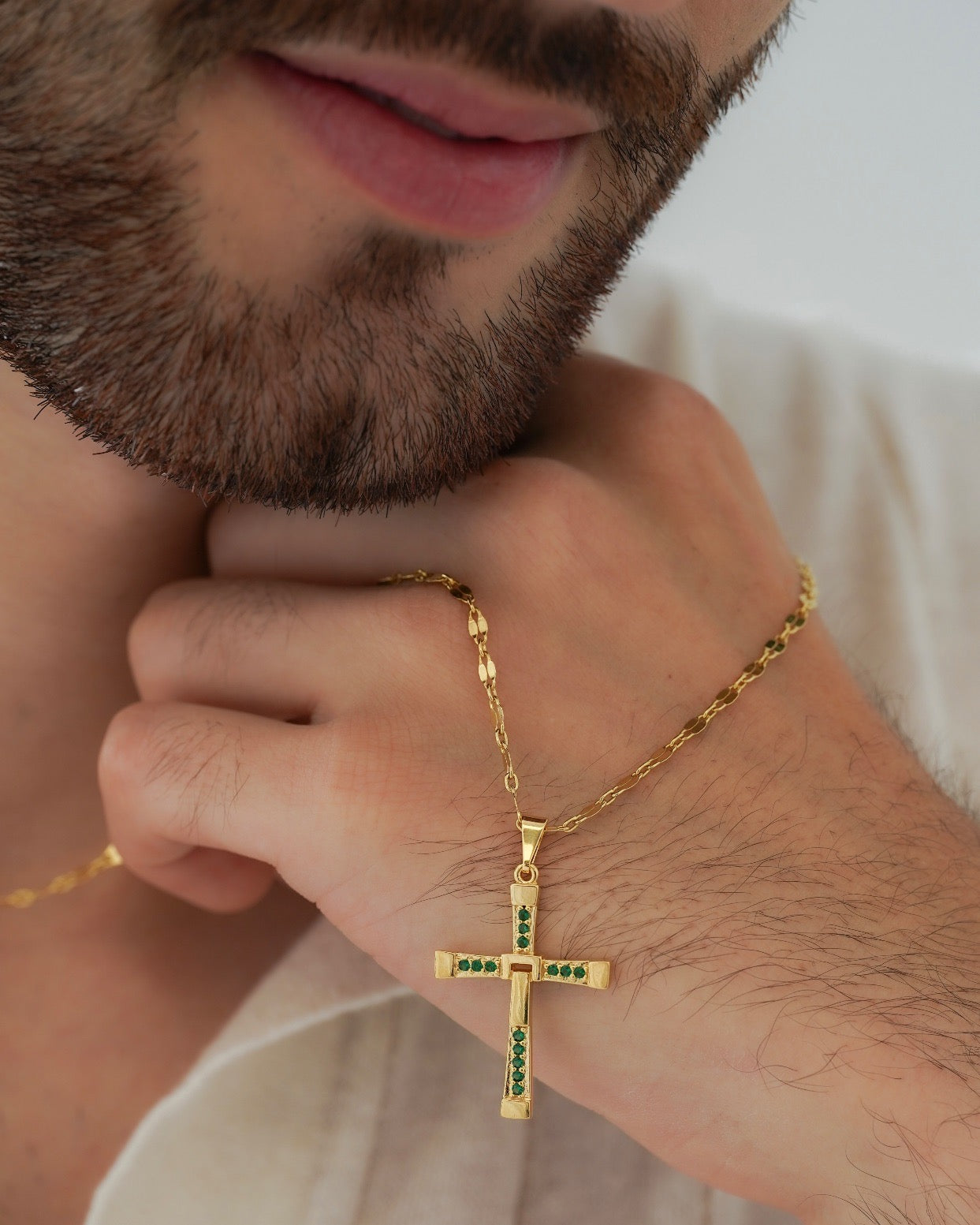 Cadena espejos cuadrada 65cms