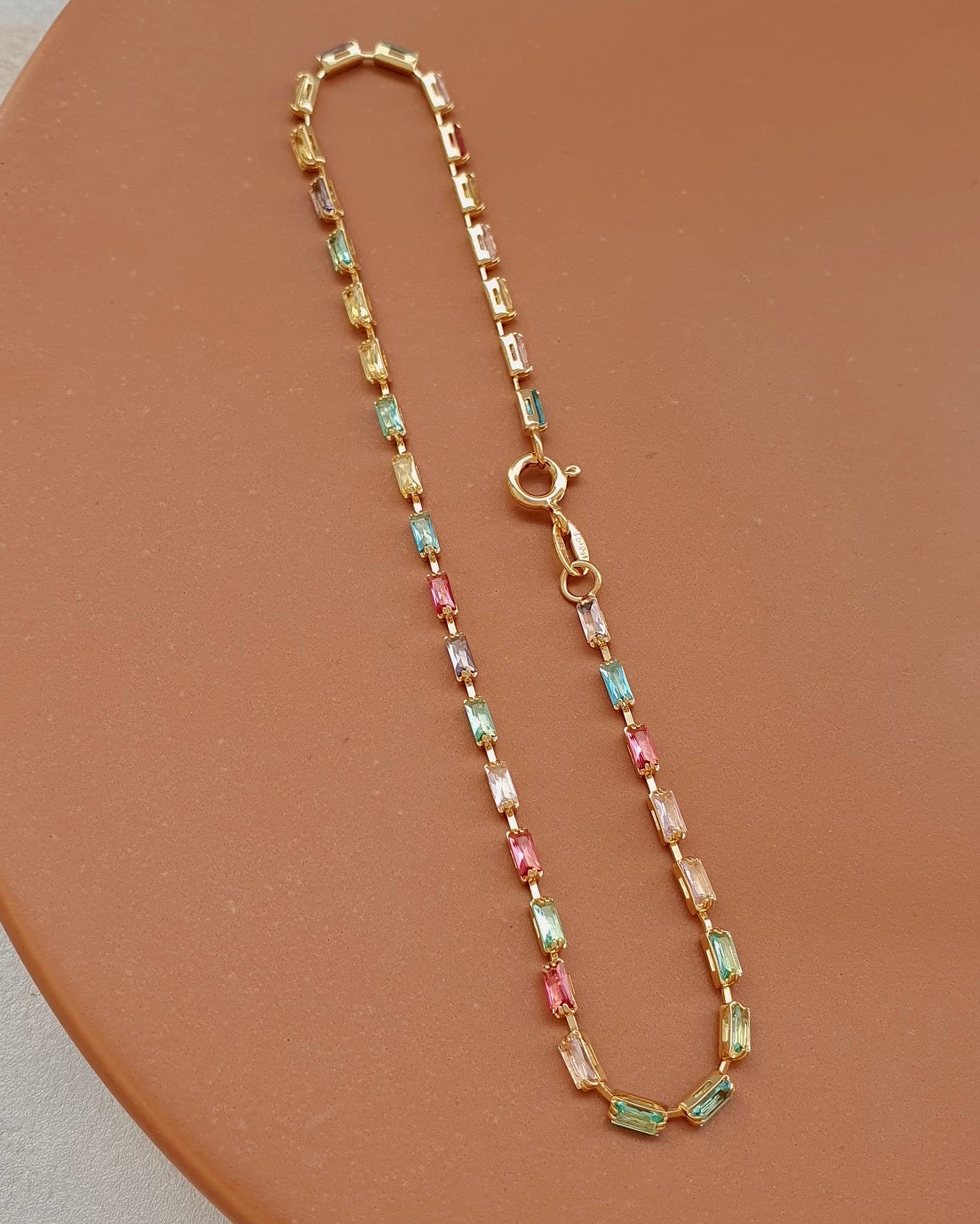 Tobillera Circon Mix Colors 24.5cm