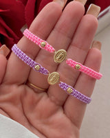 Pulsera Guadalupe Tipo oro 4mm